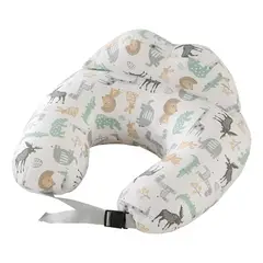 GENERICO - Almohada Cojin De Lactancia Para Bebé Amamantar Antirreflujo Color Blanco Liso