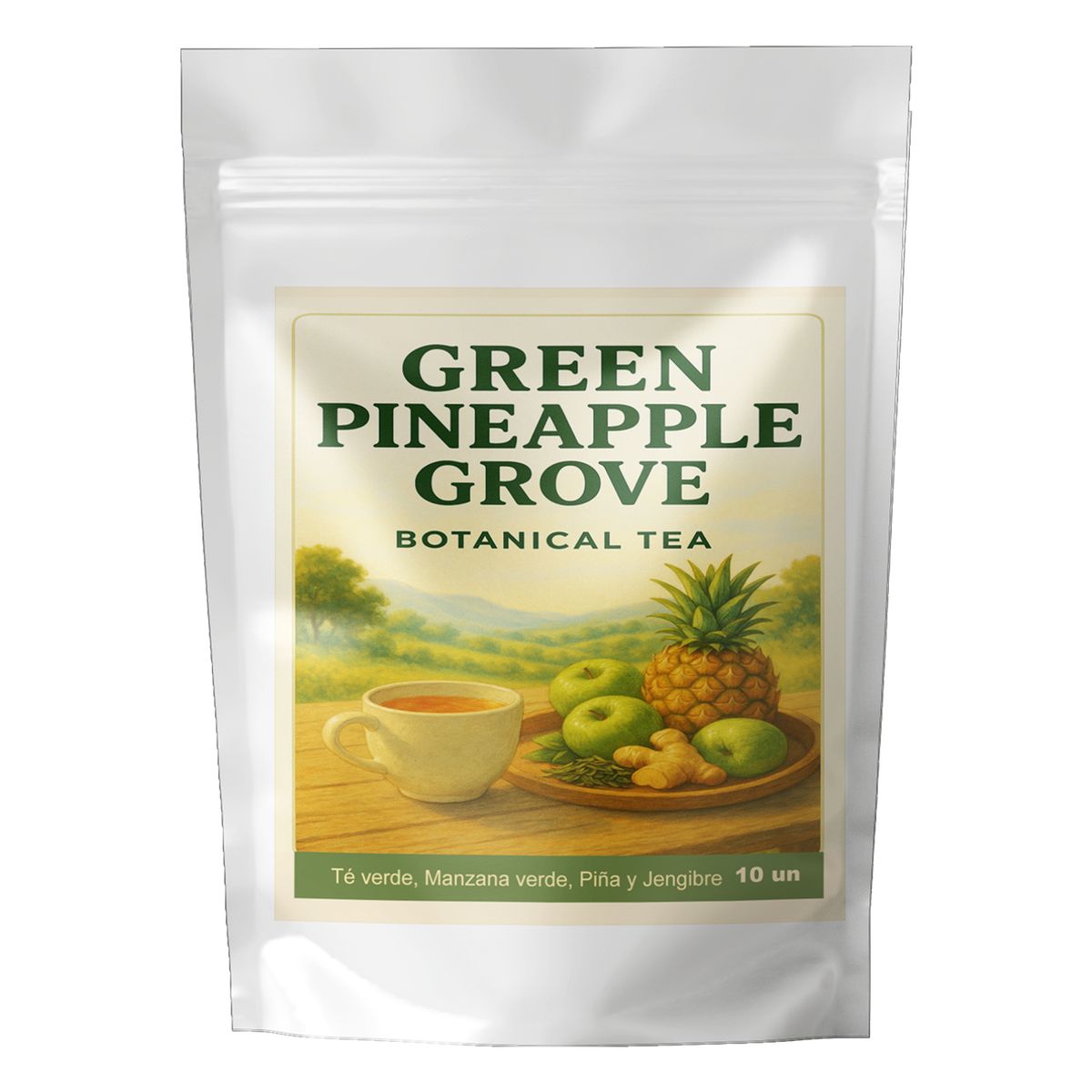 ANDES TEA - Green Pineapple Grove – Vitalidad Pura desde la Naturaleza 10 bolsitas