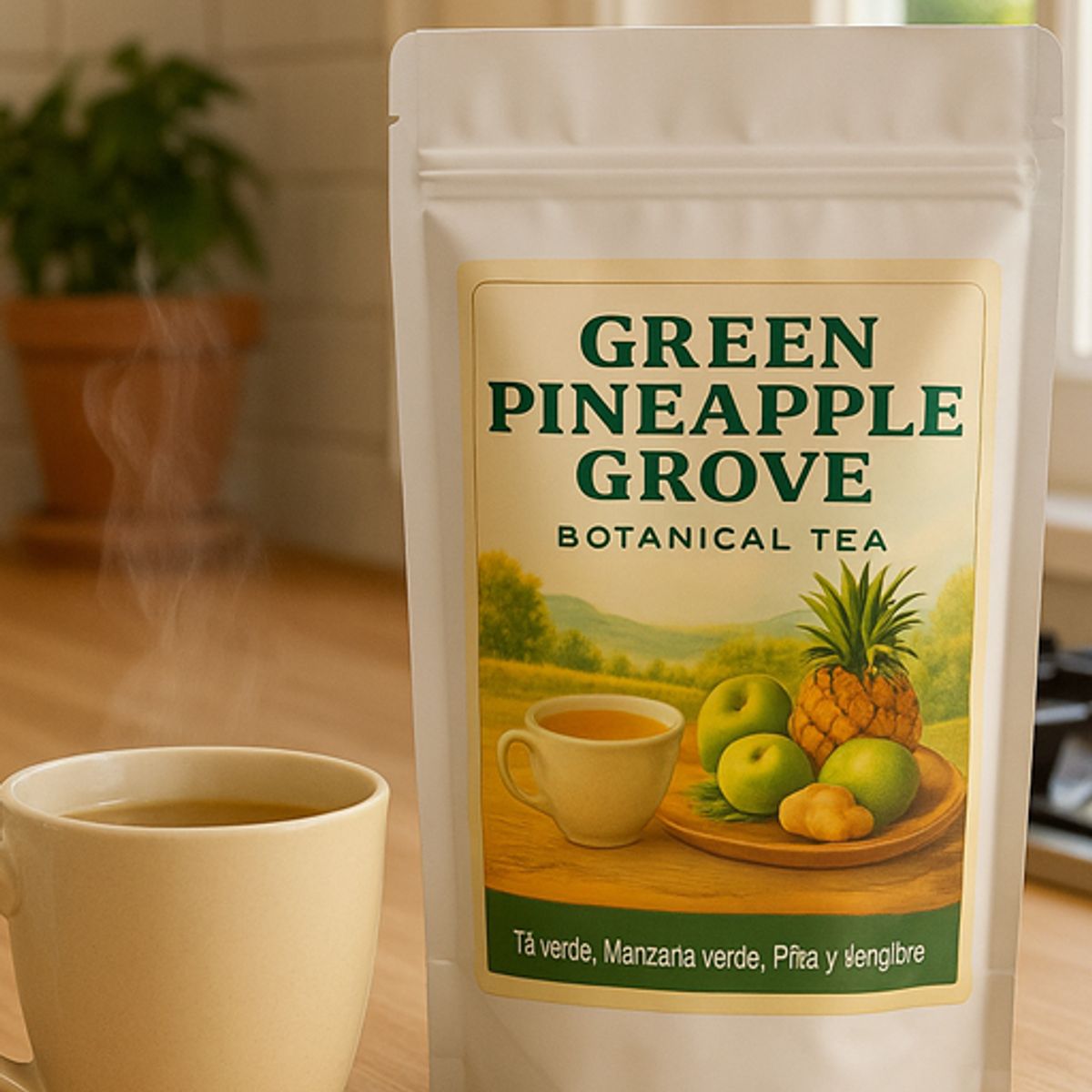 ANDES TEA - Green Pineapple Grove – Vitalidad Pura desde la Naturaleza 10 bolsitas