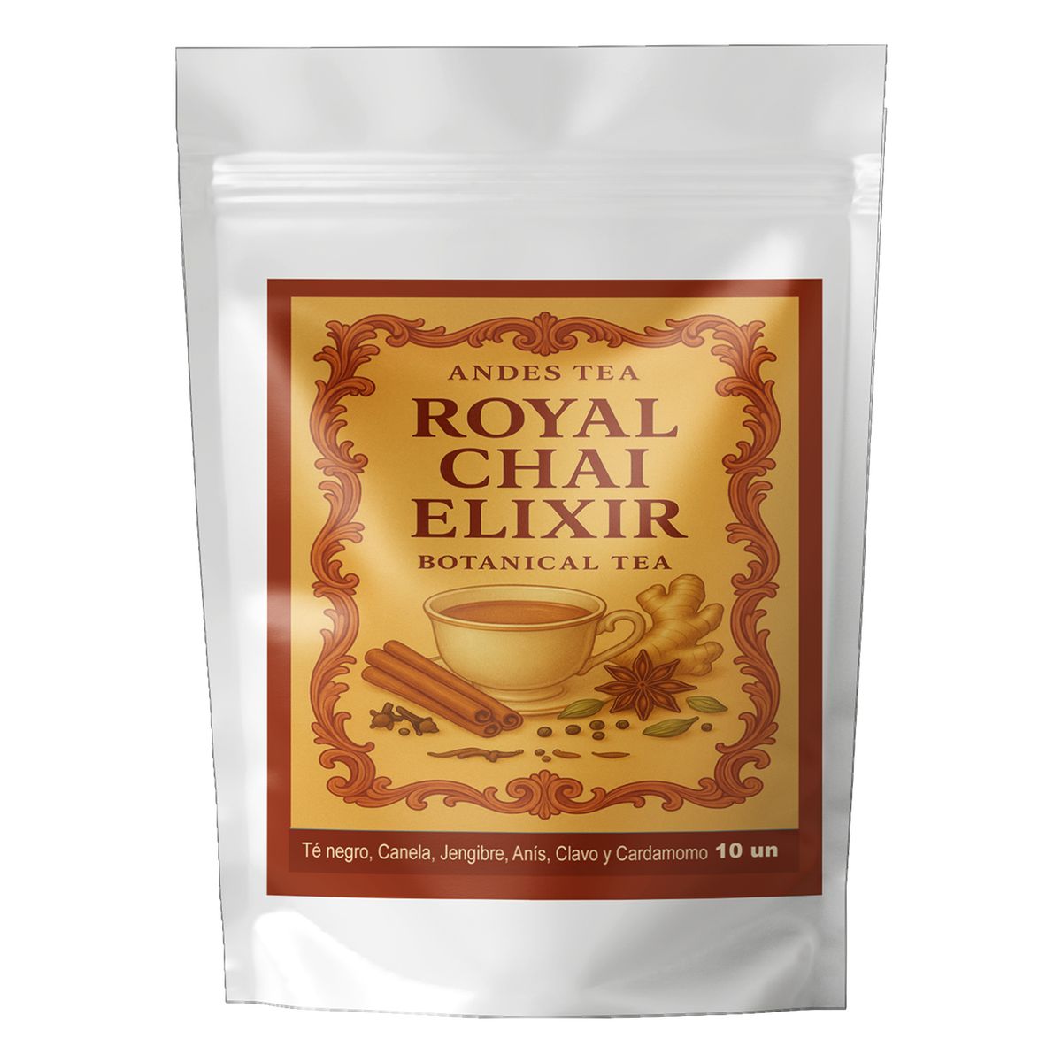 ANDES TEA - Té Royal Chai Elixir – Un Despertar Sensorial 10 bolsitas individuales
