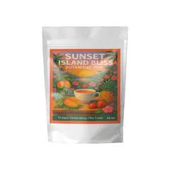 ANDES TEA - Té Sunset Island Bliss – Té negro con canela de Ceylán, mango, piña y frutilla 10 bolsitas