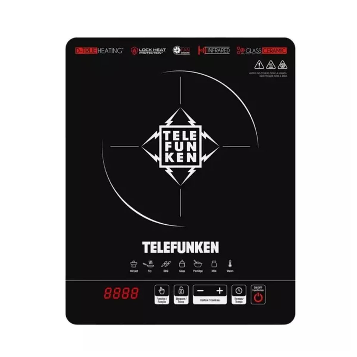 TELEFUNKEN - Cocina Eléctrica Digital Display 2000W Telefunken