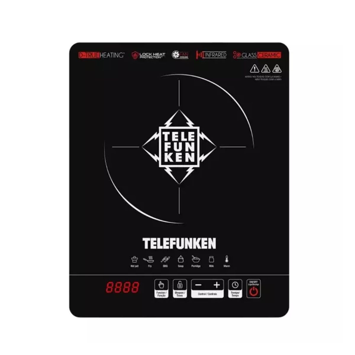 TELEFUNKEN - Cocina Eléctrica Digital Display 2000W Telefunken