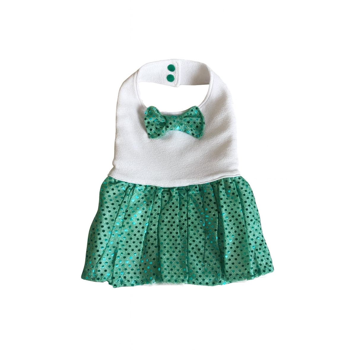 GENERICO - Vestido blanco con calipso brillante talla xs para mascota