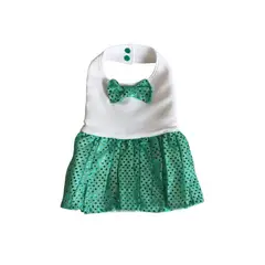 GENERICO - Vestido blanco con calipso brillante talla xs para mascota