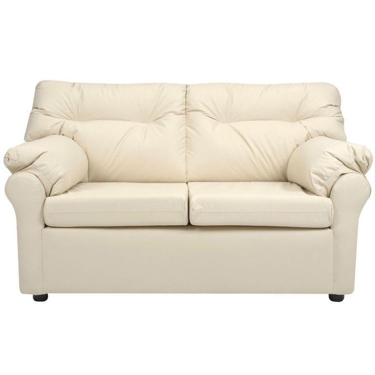 Sofa Mateo 2 Cuerpos - Cuero Sintetico Pu / Beige