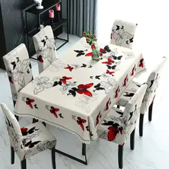 GENERICO - SET CON MANTEL Y 6 FUNDAS DE SILLAS