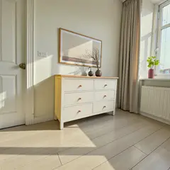 GENERICO - Cómoda de madera con 6 cajones Quilpué 120x40x80