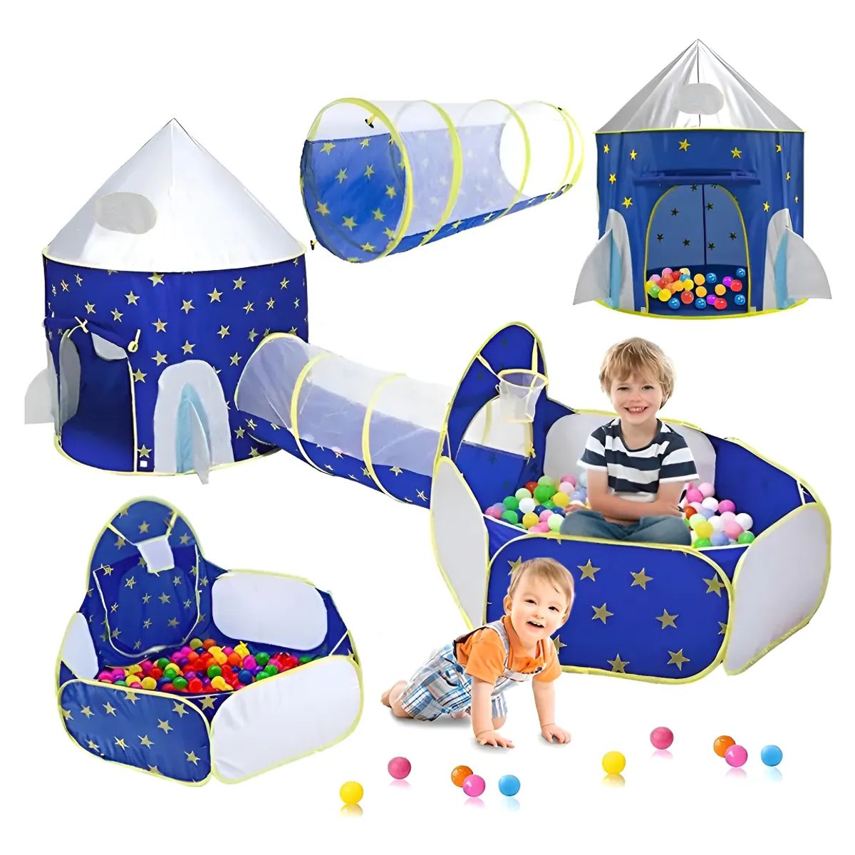 GENERICO - Carpa Piscina De Juego 3y1 Pelota Con Tunel Castillo Plegable