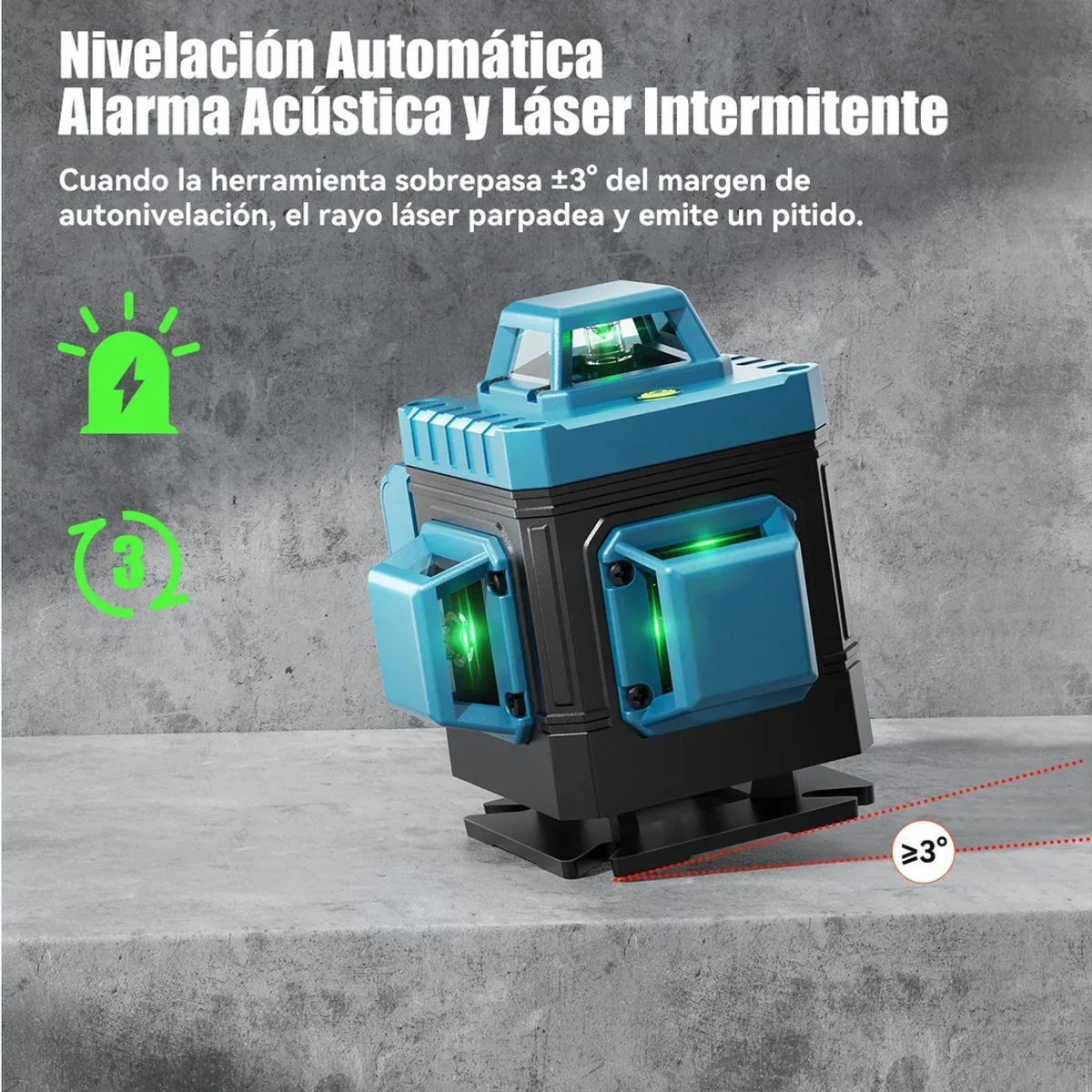 GENERICO - Nivel Láser Herramienta Vertical 16 Líneas