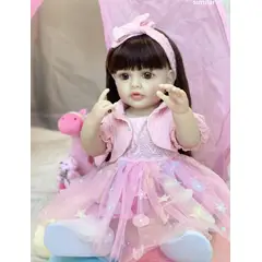 GENERICO - MUÑECAS REBORN REALISTA SILICONA 55 cm