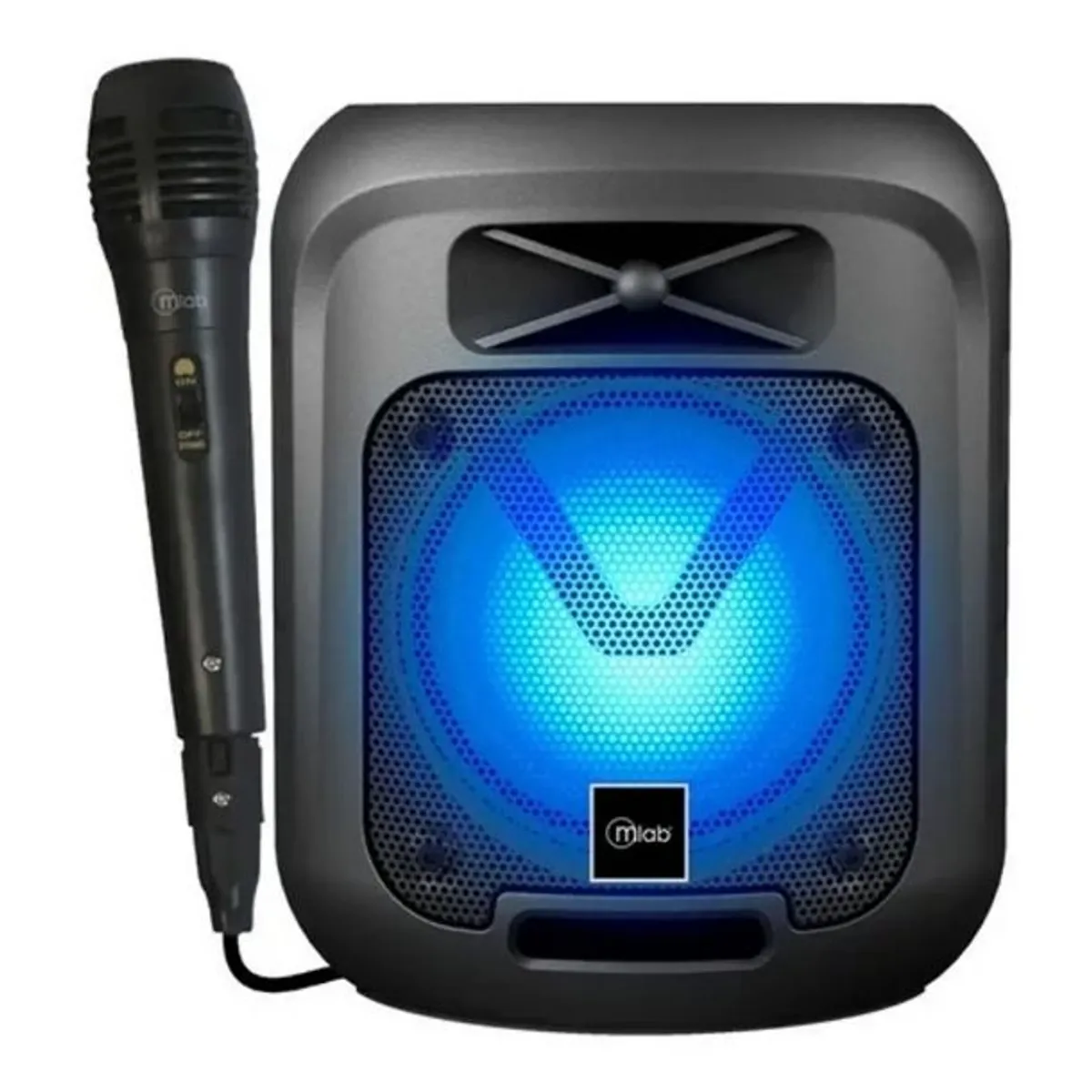 MLAB - Parlante Mlab Lilboy Portable Karaoke Tws Bluetooth Negro Colores RGB