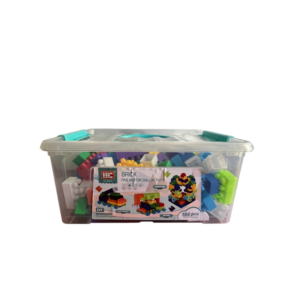 GENERICO - Bloques De Construccion 182 piezas en Caja Plastica