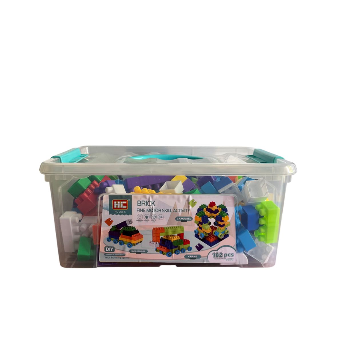 GENERICO - Bloques De Construccion 182 piezas en Caja Plastica