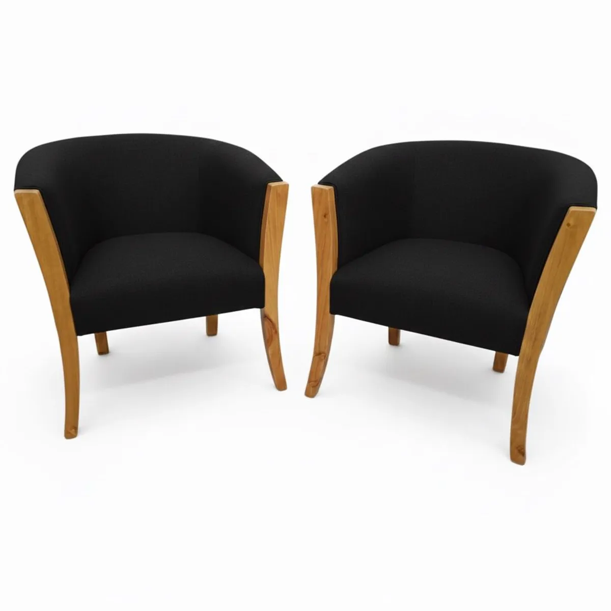 GENERICO - Pack 2 Poltronas Marfil Redondas Negro