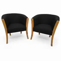 GENERICO - Pack 2 Poltronas Marfil Redondas Negro