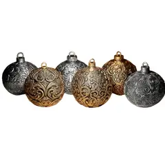 GENERICO - Esfera Decorativa - Pack 6 Navidad