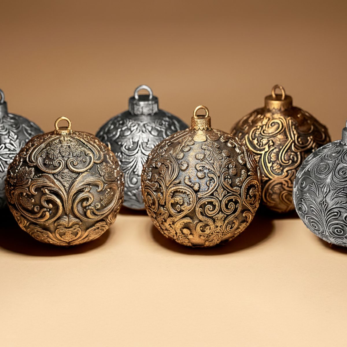 GENERICO - Esfera Decorativa - Pack 6 Navidad