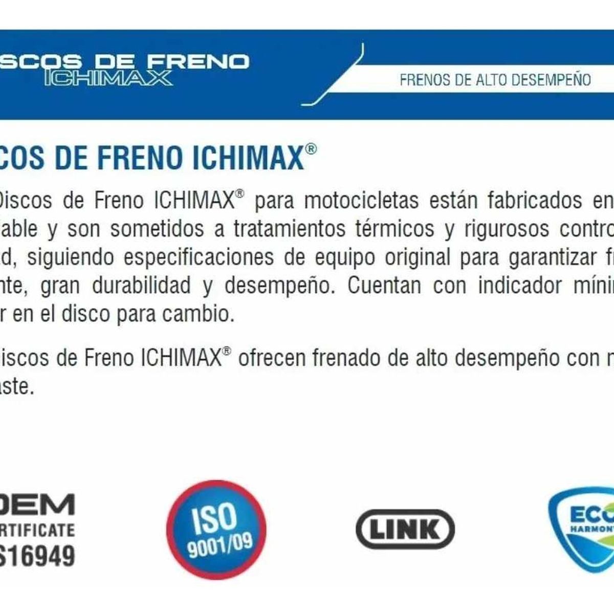 GENERICO - Disco + Pastillas De Freno Honda Xr 125 - 150 - 190l Japones
