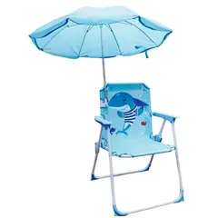 GENERICO - SILLAS PLAYERAS PARA NIÑOS CAMPINGPISCINA CON SOMBRILLA