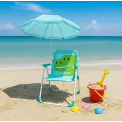 GENERICO - SILLAS PLAYERAS PARA NIÑOS CAMPINGPISCINA CON SOMBRILLA