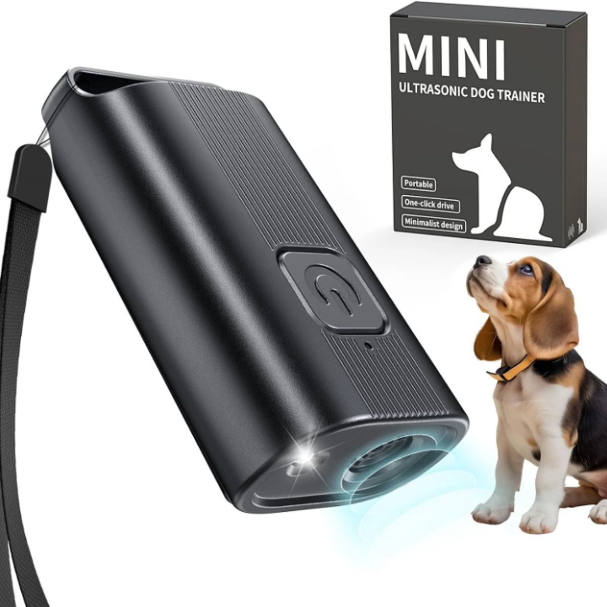 GENERICO - Espanta Perros Ahuyentador ultrasonico y adiestrador carga USB Portatil