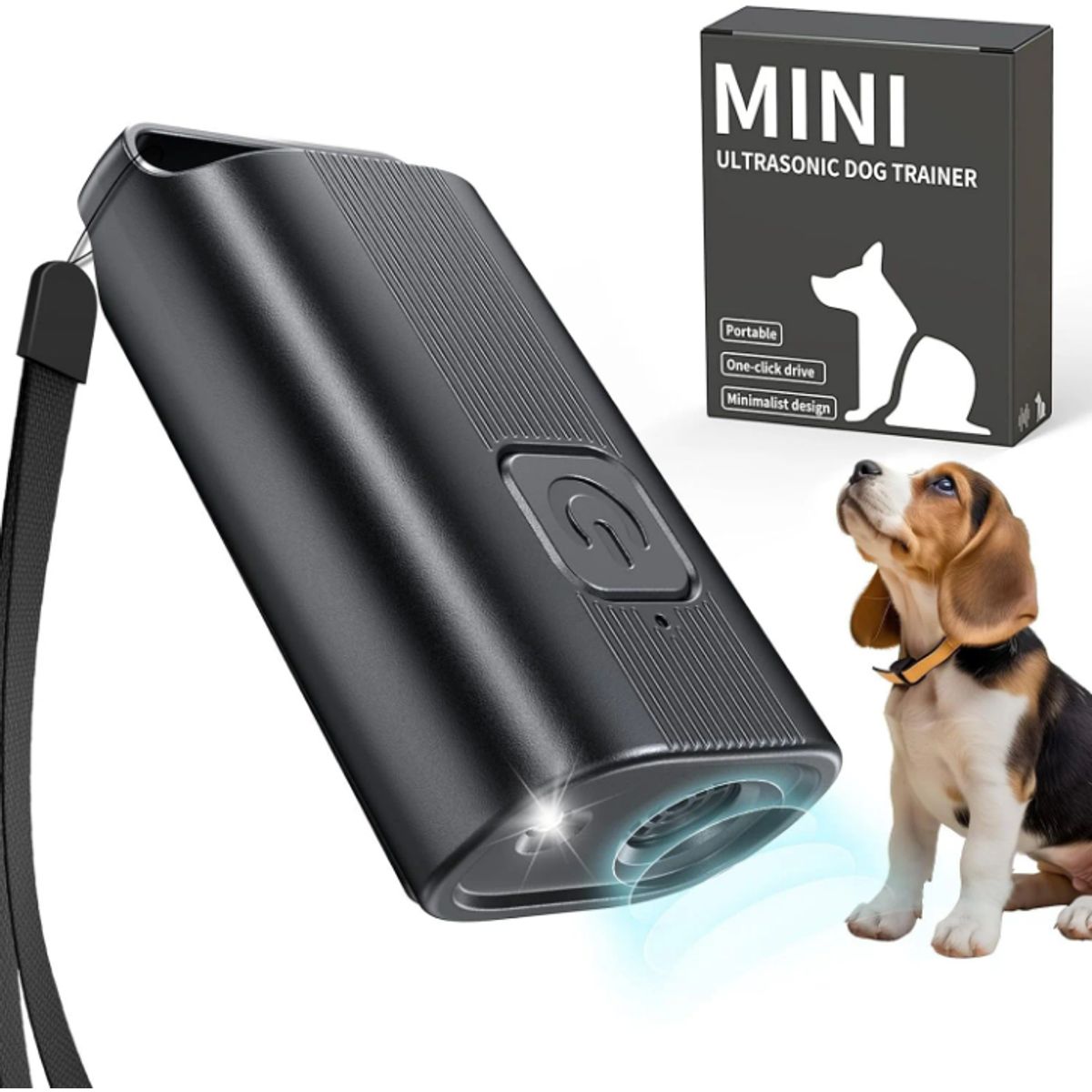GENERICO - Espanta Perros Ahuyentador ultrasonico y adiestrador carga USB Portatil