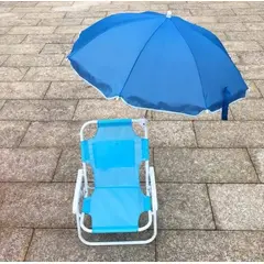 GENERICO - SILLAS PLAYERAS PARA NIÑOS CAMPINGPISCINA CON SOMBRILLA