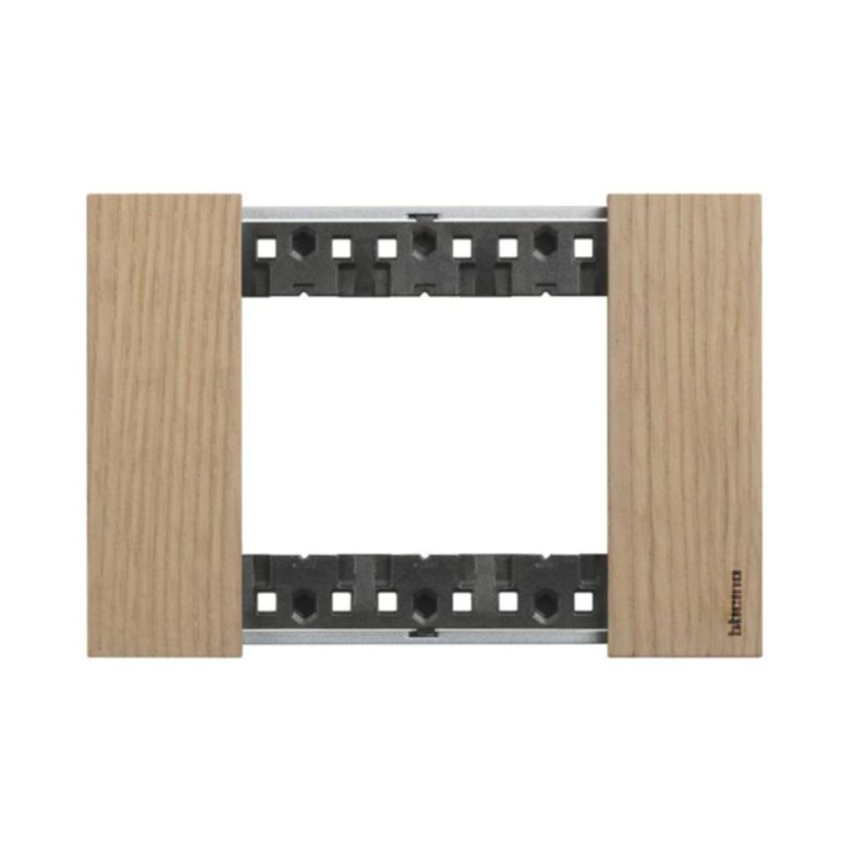 BTICINO - Placa 3 Modulos Bticino Roble Living Now