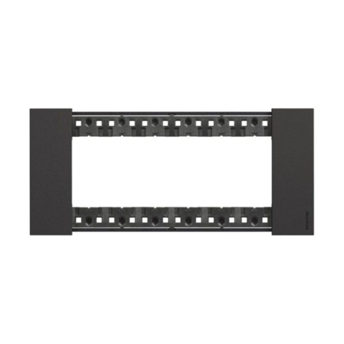 BTICINO - Placa 6 Modulos Bticino Negro Living Now