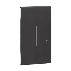 BTICINO - Cubre Tecla 2 Módulos Dimmer Conectado Negro Living Now