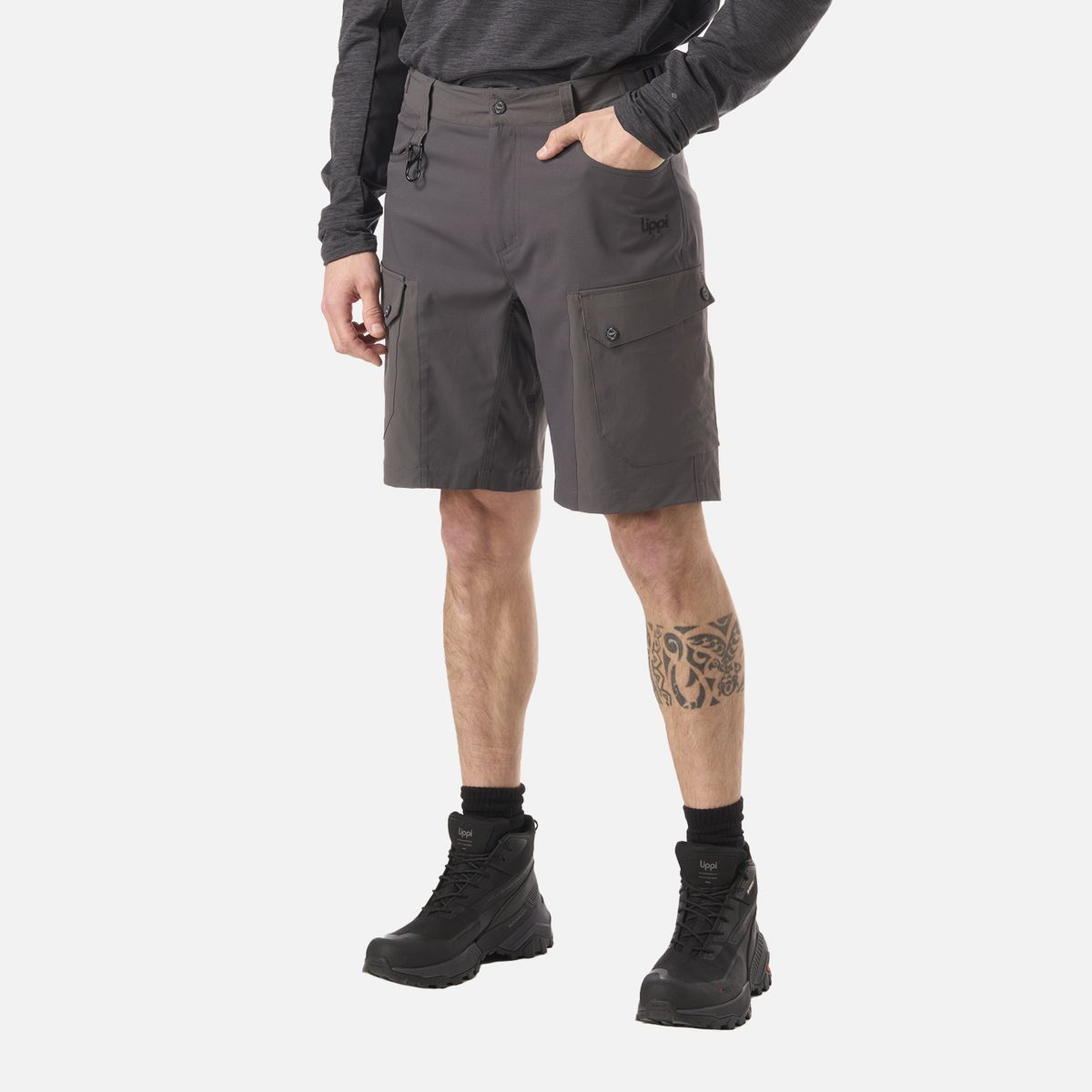 LIPPI - Short Hombre Lennox Q-Dry Shorts Gris Medio Lippi