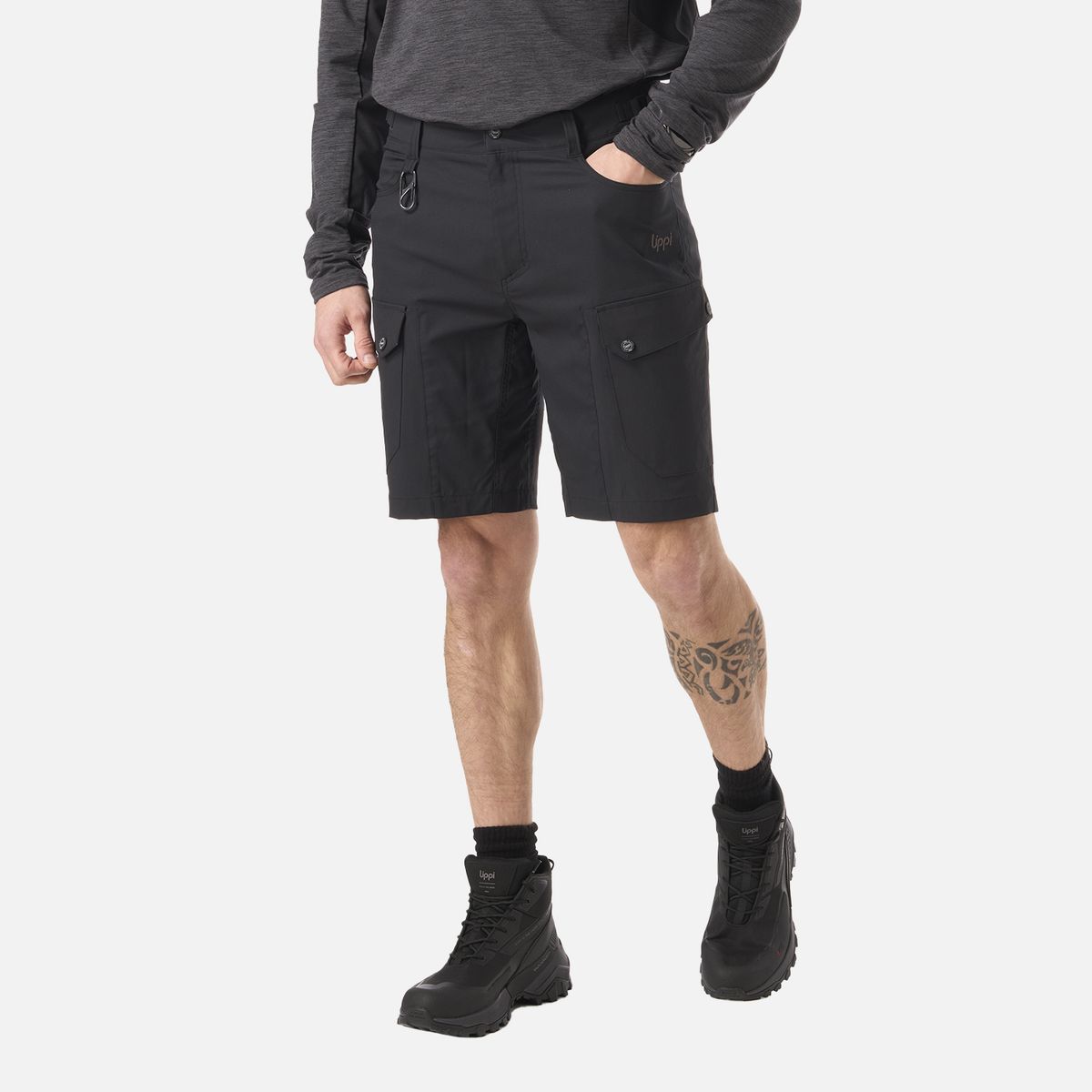 LIPPI - Short Hombre Lennox Q-Dry Shorts Negro Lippi
