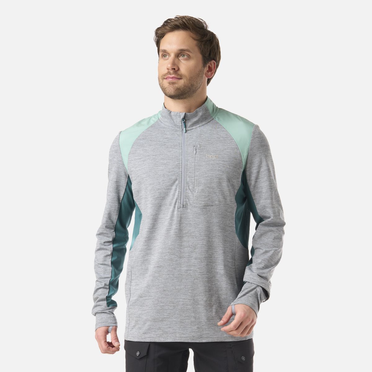 LIPPI - Polerón Hombre Egger 1/4 Zip Gris Lippi
