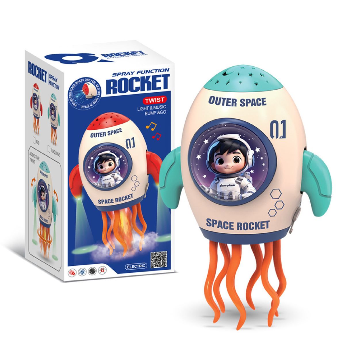 GENERICO - Juguete Bailarín Cohete Bailarín Recargable Musical