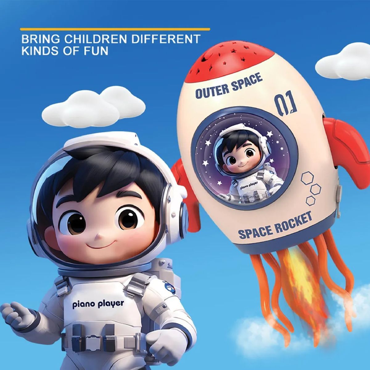 GENERICO - Juguete Bailarín Cohete Bailarín Recargable Musical