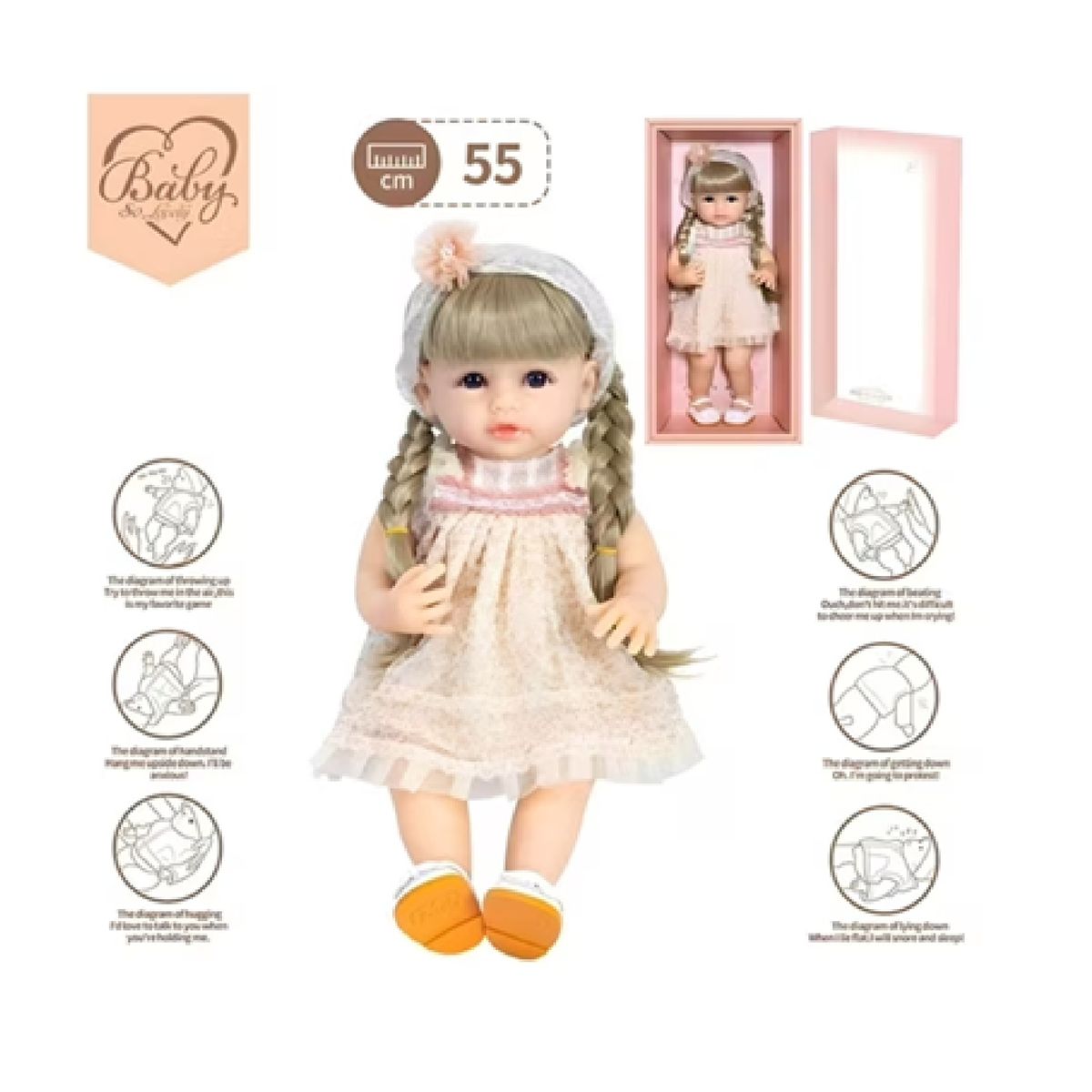 GENERICO - Muñeca Infantil Bebé Realista