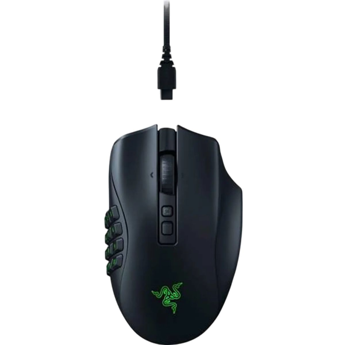 RAZER - Razer Naga V2 Pro Mouse Gamer MMO, 22 Botones Programables, HyperScroll Pro, Wireless/Bluetooth/USB-C, Sensor 30K, RGB, Alta Precisión