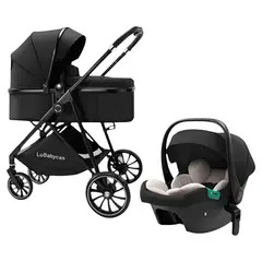 LUBABYCAS - Coche Travel System Toldo 360°Gese Baby Negro