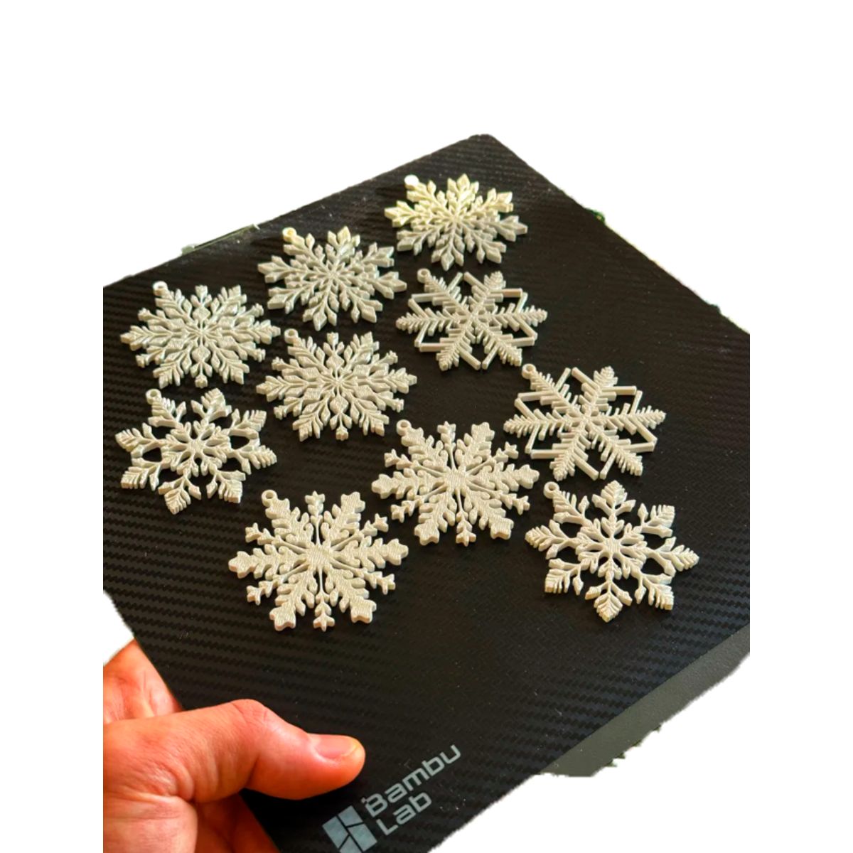 GENERICO - Adornos Árbol Navidad - Copos de Nieve (pack 10 un)