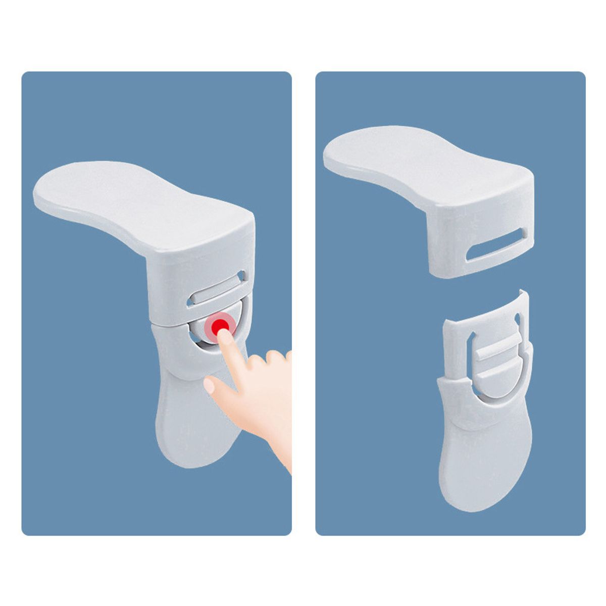 GENERAL - 5pcs Seguros Puertas Y Cajones Bebé Manos Anti-pinzamiento Blanco