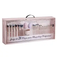 GENERICO - Set Profesional de Brochas De Maquillaje 24 Unidades Maleta Viral Brochas