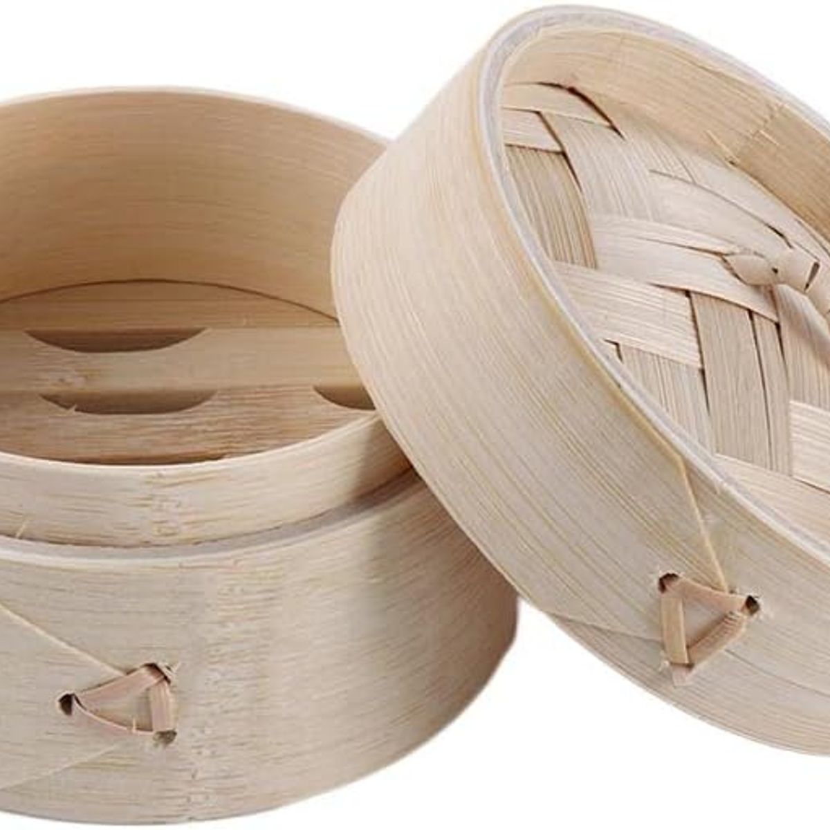 NEWTREE - Cesta vaporera bambú con tapa cocinar en la cocina