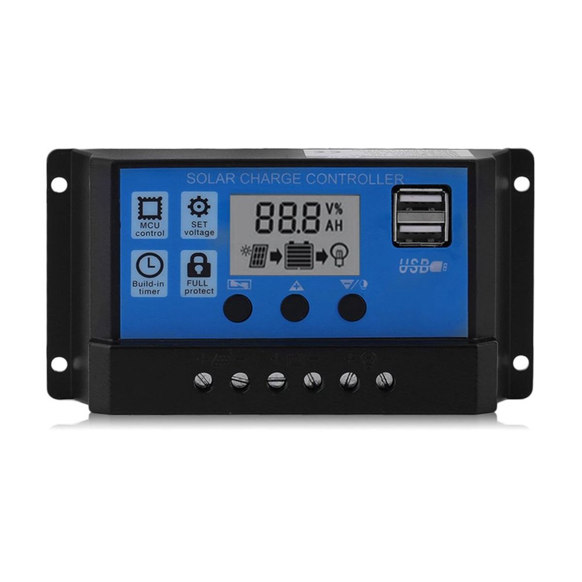 ATURE - Regulador Carga Solar Digital 12v 24v 60a 2usb