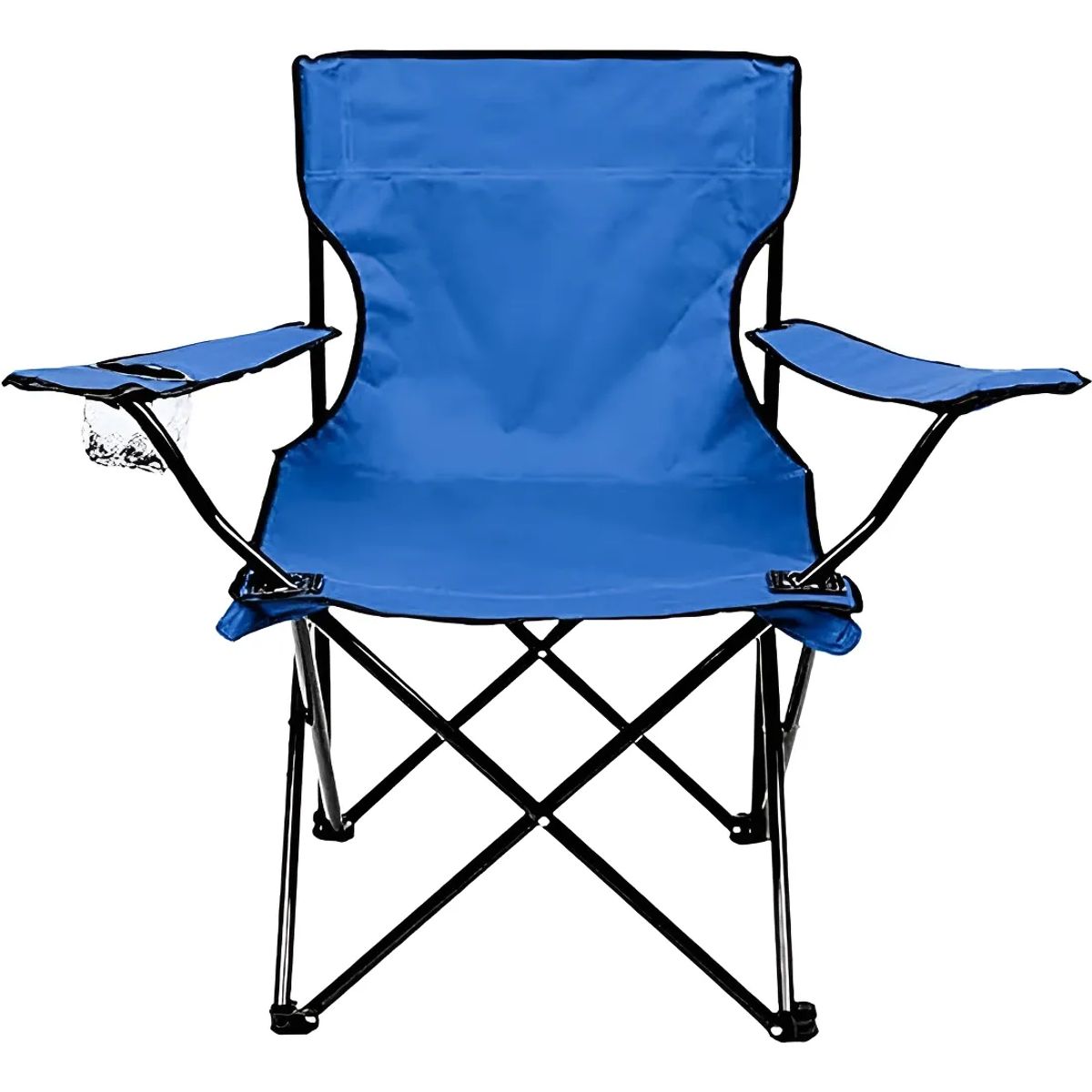 SUPERCENTER - Silla Plegable De Playa Camping Con Bolso De Porta VasosAzul marino