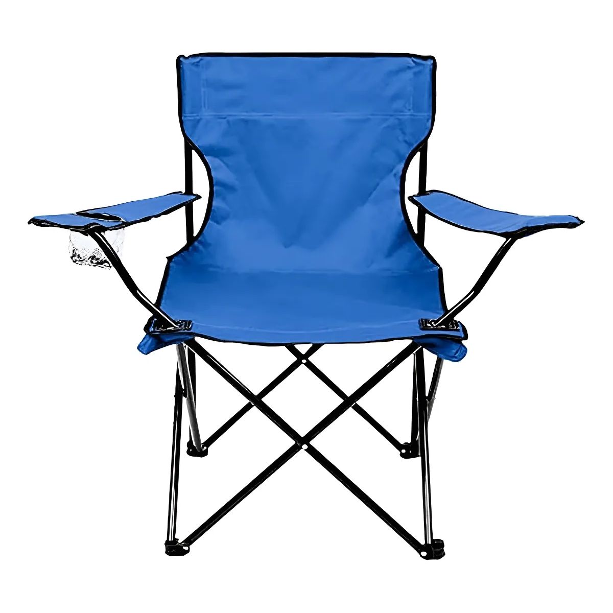 SUPERCENTER - Silla Plegable De Playa Camping Con Bolso De Porta VasosAzul marino