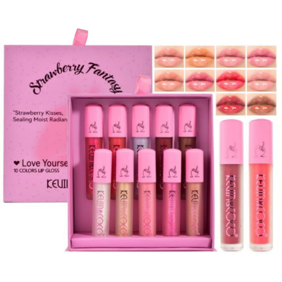 GENERICO - Set De Labiales Lip Gloss 10 Unidades Set Regalo Premium