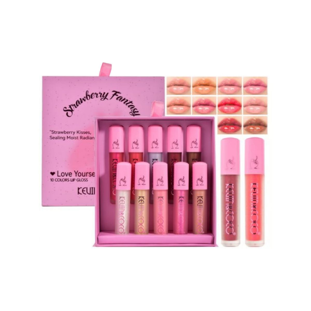 GENERICO - Set De Labiales Lip Gloss 10 Unidades Set Regalo Premium