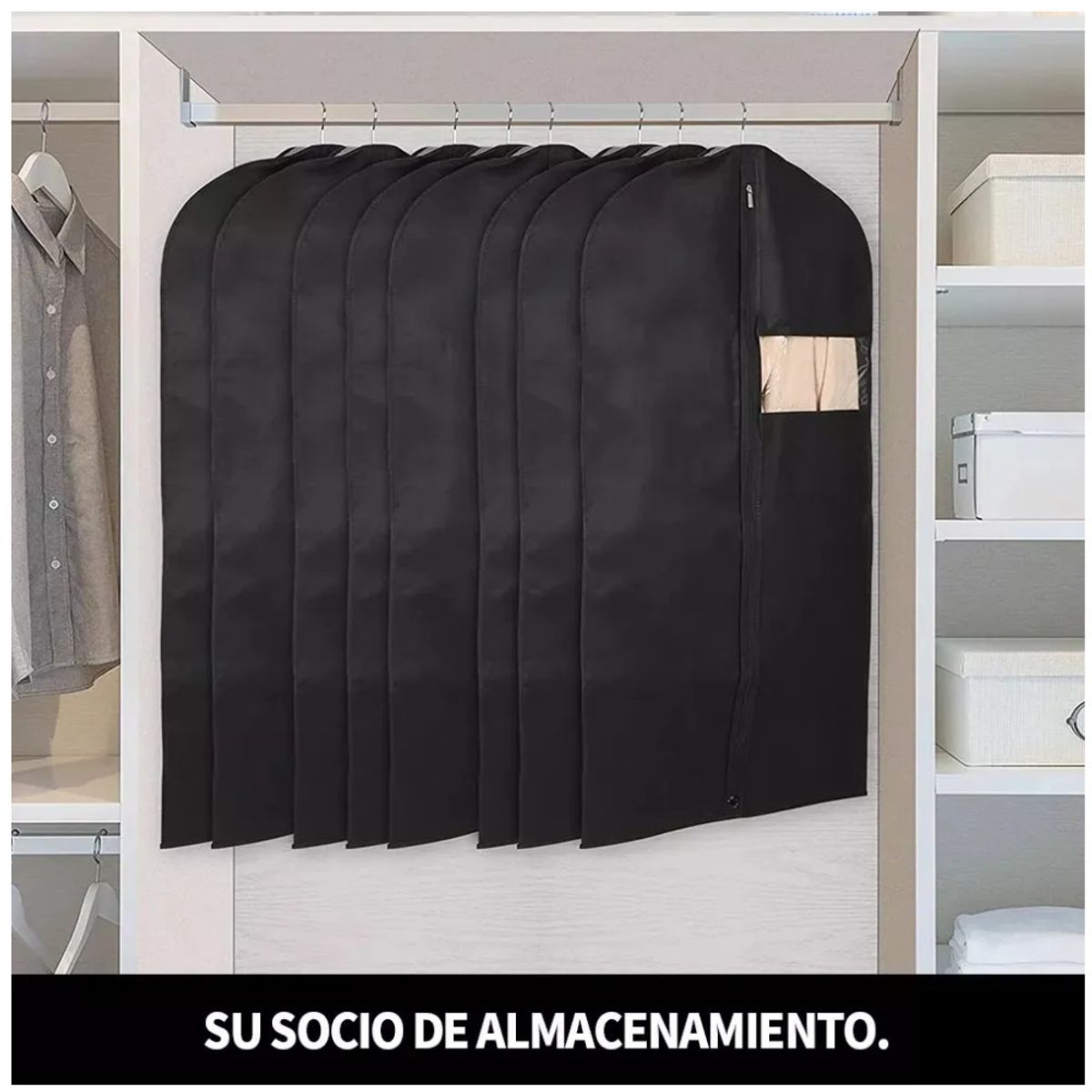 KUANGYE - Pack 6 Funda Cubre Vestido Traje Guarda Terno 100×60cm Negro