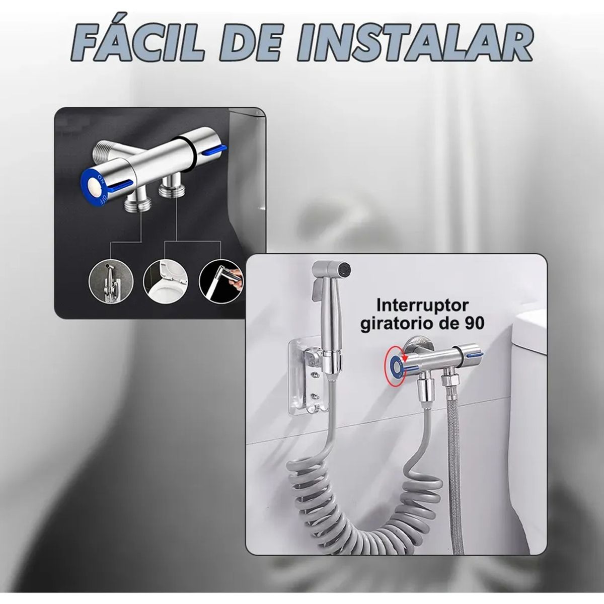Juego Completo Llave Bidet Ducha Arabe Para Wc Envios, marca GENERICO - Foto 2